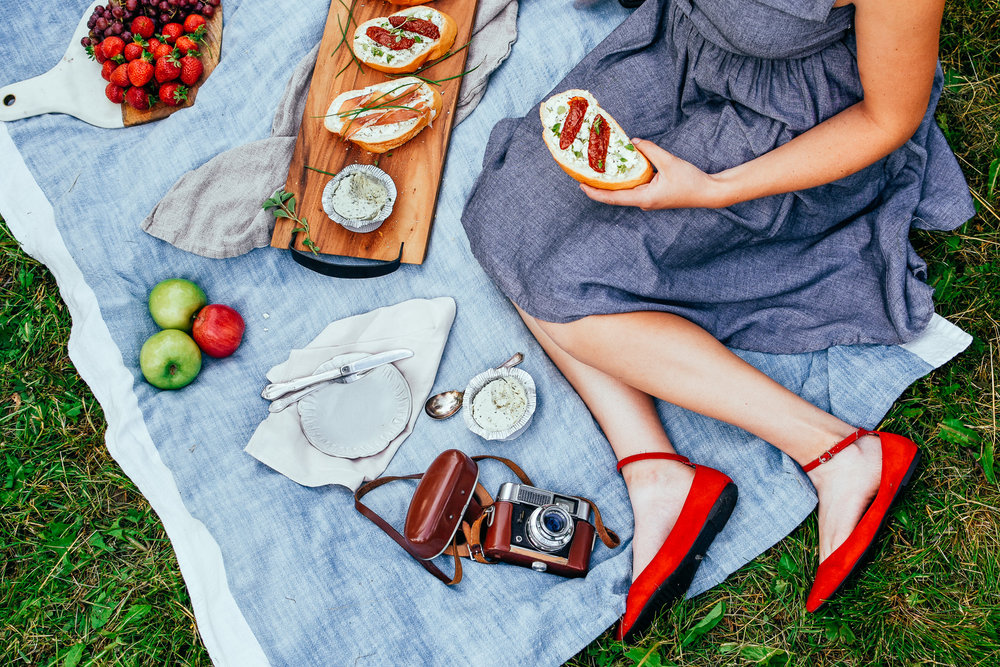 picnic tartine boursin tomate