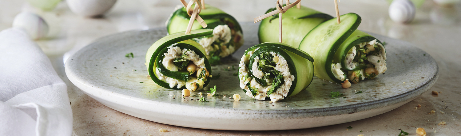 cucumber roll with boursin
