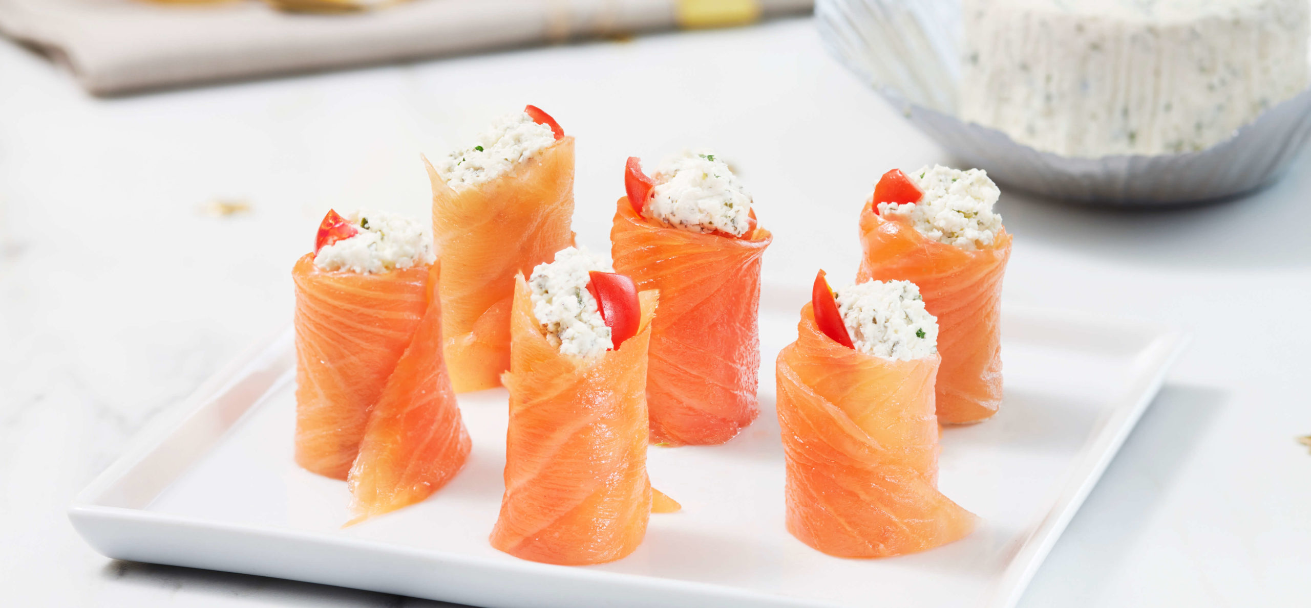 pairing salmon rolls boursin