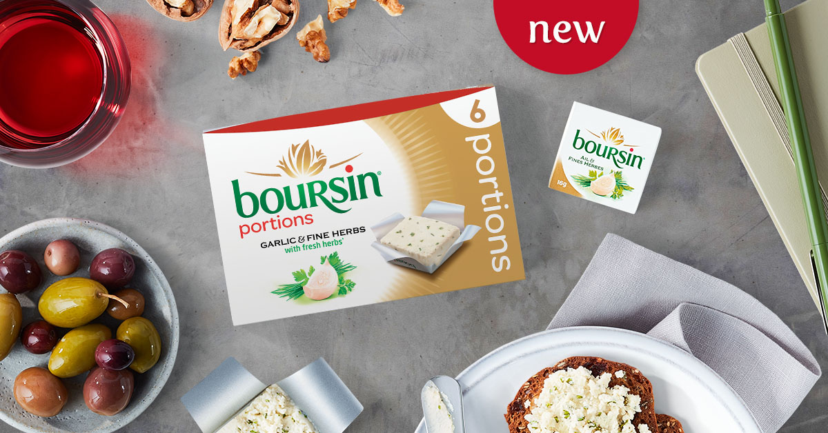 New—Boursin now in portions! Boursin Canada