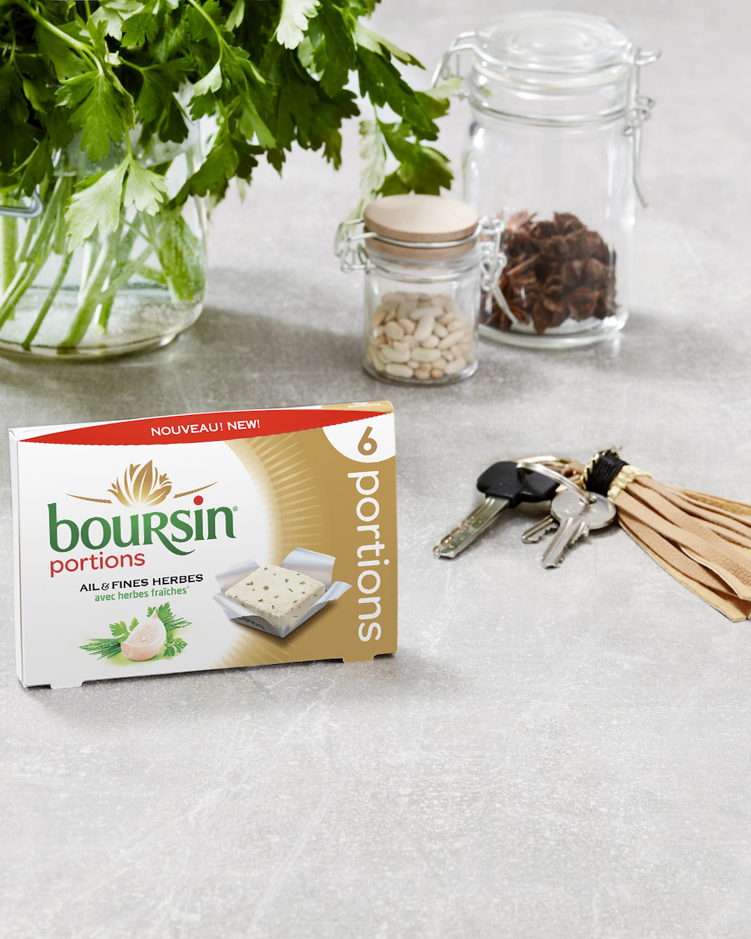packaging fromage boursin portions