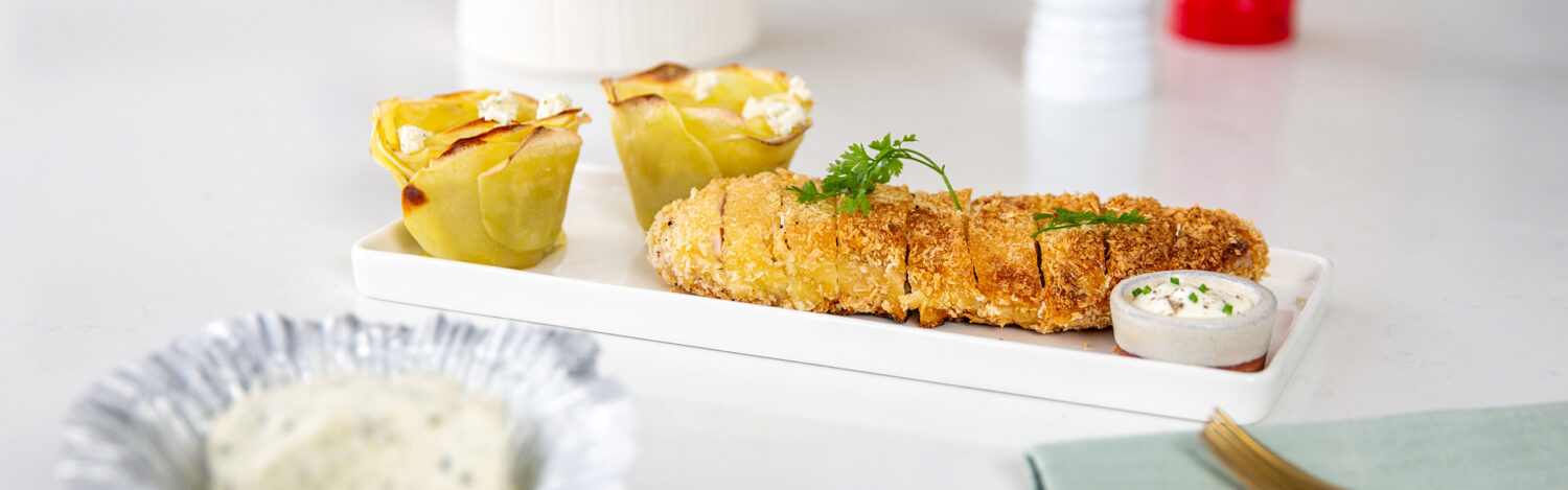 Poulet et pommes de terre en rosettes avec Boursin®